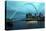 Gateshead Bridge over the River Tyne, Newcastle, Tyne and Wear, England, United Kingdom, Europe-David Lomax-Stretched Canvas