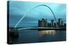 Gateshead Bridge over the River Tyne, Newcastle, Tyne and Wear, England, United Kingdom, Europe-David Lomax-Stretched Canvas