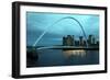 Gateshead Bridge over the River Tyne, Newcastle, Tyne and Wear, England, United Kingdom, Europe-David Lomax-Framed Photographic Print