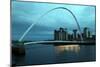 Gateshead Bridge over the River Tyne, Newcastle, Tyne and Wear, England, United Kingdom, Europe-David Lomax-Mounted Photographic Print