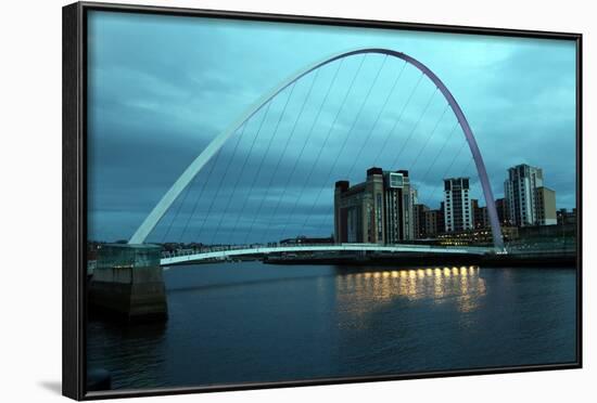 Gateshead Bridge over the River Tyne, Newcastle, Tyne and Wear, England, United Kingdom, Europe-David Lomax-Framed Photographic Print