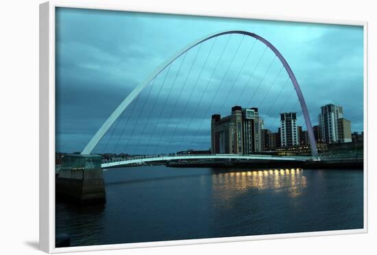 Gateshead Bridge over the River Tyne, Newcastle, Tyne and Wear, England, United Kingdom, Europe-David Lomax-Framed Photographic Print