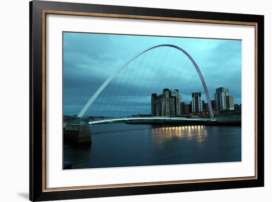 Gateshead Bridge over the River Tyne, Newcastle, Tyne and Wear, England, United Kingdom, Europe-David Lomax-Framed Photographic Print