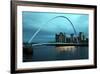 Gateshead Bridge over the River Tyne, Newcastle, Tyne and Wear, England, United Kingdom, Europe-David Lomax-Framed Photographic Print