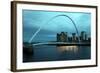 Gateshead Bridge over the River Tyne, Newcastle, Tyne and Wear, England, United Kingdom, Europe-David Lomax-Framed Photographic Print