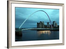 Gateshead Bridge over the River Tyne, Newcastle, Tyne and Wear, England, United Kingdom, Europe-David Lomax-Framed Photographic Print