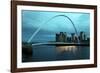 Gateshead Bridge over the River Tyne, Newcastle, Tyne and Wear, England, United Kingdom, Europe-David Lomax-Framed Photographic Print