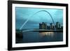 Gateshead Bridge over the River Tyne, Newcastle, Tyne and Wear, England, United Kingdom, Europe-David Lomax-Framed Photographic Print