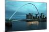 Gateshead Bridge over the River Tyne, Newcastle, Tyne and Wear, England, United Kingdom, Europe-David Lomax-Mounted Photographic Print