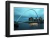 Gateshead Bridge over the River Tyne, Newcastle, Tyne and Wear, England, United Kingdom, Europe-David Lomax-Framed Photographic Print