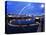 Gateshead Millennium Bridge and the Sage at Dusk, Newcastle, Tyne and Wear, England, United Kingdom-Mark Sunderland-Stretched Canvas