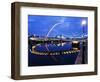 Gateshead Millennium Bridge and the Sage at Dusk, Newcastle, Tyne and Wear, England, United Kingdom-Mark Sunderland-Framed Photographic Print