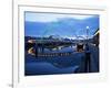 Gateshead Millennium Bridge, the Sage and Tyne Bridge at Dusk, Spanning the River Tyne Between Newc-Mark Sunderland-Framed Photographic Print