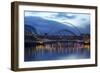 Gateshead Quays with Sage Gateshead and Millennium Bridge at Night-Peter Barritt-Framed Photographic Print