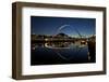 Gateshead Quays with Sage Gateshead and Millennium Bridge at Night-Peter Barritt-Framed Photographic Print