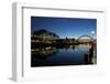 Gateshead Quays with Sage Gateshead and Tyne Bridge at Night-Peter Barritt-Framed Photographic Print