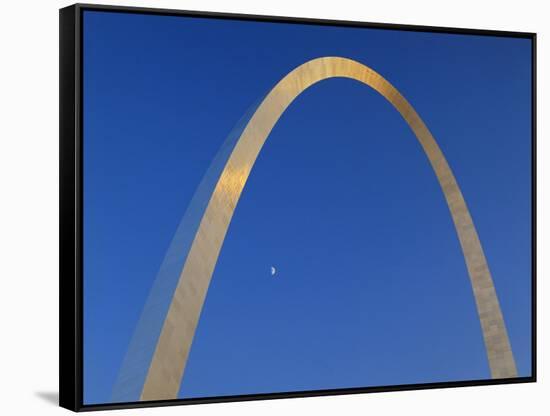 Gateway Arch at Dusk, Jefferson National Expansion Memorial, St. Louis, Missouri, USA-Scott T. Smith-Framed Stretched Canvas