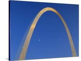 Gateway Arch at Dusk, Jefferson National Expansion Memorial, St. Louis, Missouri, USA-Scott T. Smith-Stretched Canvas