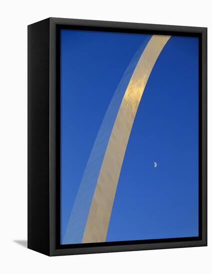 Gateway Arch at Dusk, Jefferson National Expansion Memorial, St. Louis, Missouri, USA-Scott T^ Smith-Framed Stretched Canvas