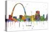 Gateway Arch St Loius Missouri Skyline MCLR 1-Marlene Watson-Stretched Canvas