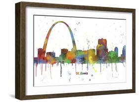 Gateway Arch St Loius Missouri Skyline MCLR 1-Marlene Watson-Framed Giclee Print