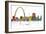 Gateway Arch St Loius Missouri Skyline MCLR 1-Marlene Watson-Framed Giclee Print