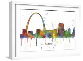 Gateway Arch St Loius Missouri Skyline MCLR 1-Marlene Watson-Framed Giclee Print