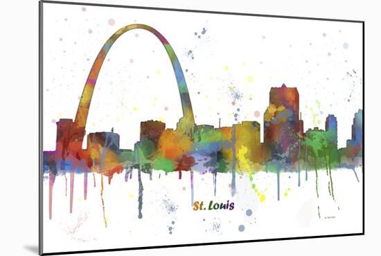 Gateway Arch St Loius Missouri Skyline MCLR 1-Marlene Watson-Mounted Giclee Print