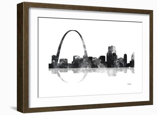 Gateway Arch St Louis Missouri Skyline BG 1-Marlene Watson-Framed Giclee Print