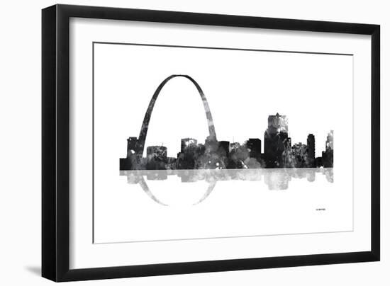 Gateway Arch St Louis Missouri Skyline BG 1-Marlene Watson-Framed Giclee Print