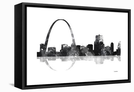 Gateway Arch St Louis Missouri Skyline BG 1-Marlene Watson-Framed Stretched Canvas