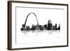 Gateway Arch St Louis Missouri Skyline BG 1-Marlene Watson-Framed Giclee Print