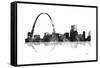 Gateway Arch St Louis Missouri Skyline BG 1-Marlene Watson-Framed Stretched Canvas