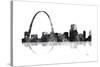 Gateway Arch St Louis Missouri Skyline BG 1-Marlene Watson-Stretched Canvas