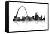 Gateway Arch St Louis Missouri Skyline BG 1-Marlene Watson-Framed Stretched Canvas
