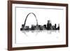 Gateway Arch St Louis Missouri Skyline BG 1-Marlene Watson-Framed Giclee Print