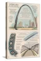 Gateway Arch Technical-Lantern Press-Stretched Canvas