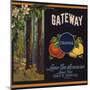 Gateway Brand - Lemon Cove, California - Citrus Crate Label-Lantern Press-Mounted Art Print