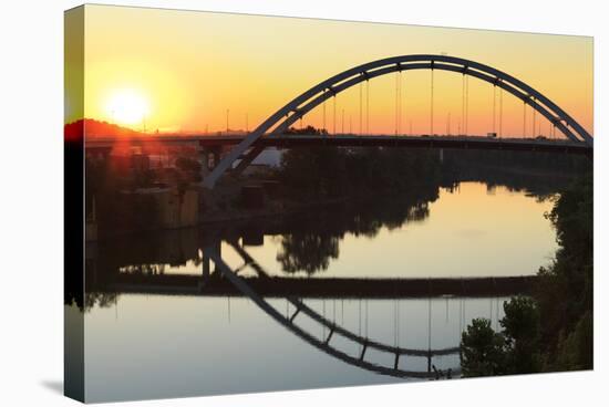 Gateway Bridge over the Cumberland River-Richard Cummins-Stretched Canvas