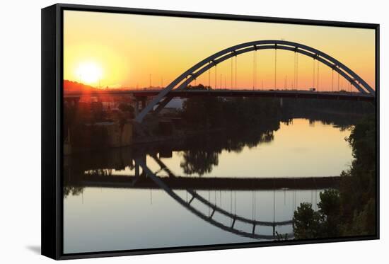 Gateway Bridge over the Cumberland River-Richard Cummins-Framed Stretched Canvas