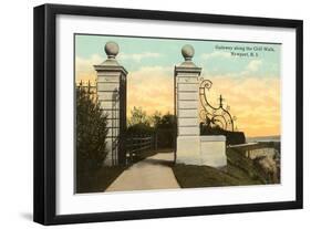 Gateway, Cliff Walk, Newport, Rhode Island-null-Framed Art Print