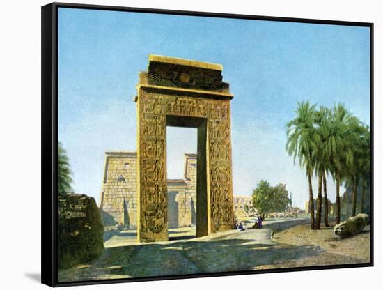 Gateway in Front of the Temple of Khonsu, Karnak, Egypt, 20th Century-null-Framed Stretched Canvas