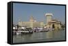 Gateway of India on the Dockside Beside the Taj Mahal Hotel, Mumbai, India, Asia-Tony Waltham-Framed Stretched Canvas