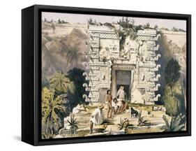 Gateway of the Great Teocallis, from 'Views of Ancient Monuments in Central America, Chiapas and…-Frederick Catherwood-Framed Stretched Canvas