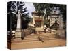 Gateway of the Shantadurga Temple, Quela, Goa, India-Michael Short-Stretched Canvas