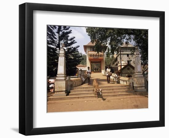 Gateway of the Shantadurga Temple, Quela, Goa, India-Michael Short-Framed Photographic Print