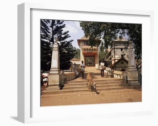 Gateway of the Shantadurga Temple, Quela, Goa, India-Michael Short-Framed Photographic Print