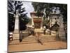 Gateway of the Shantadurga Temple, Quela, Goa, India-Michael Short-Mounted Photographic Print