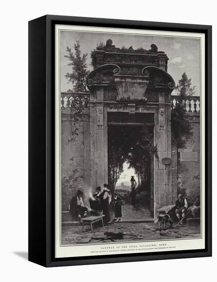 Gateway of the Villa Cavallieri, Rome-Herman David Salomon Corrodi-Framed Stretched Canvas