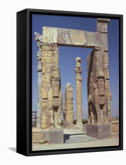 Gateway of Xerxes, Persepolis, UNESCO World Heritage Site, Iran, Middle East-Jennifer Fry-Framed Stretched Canvas